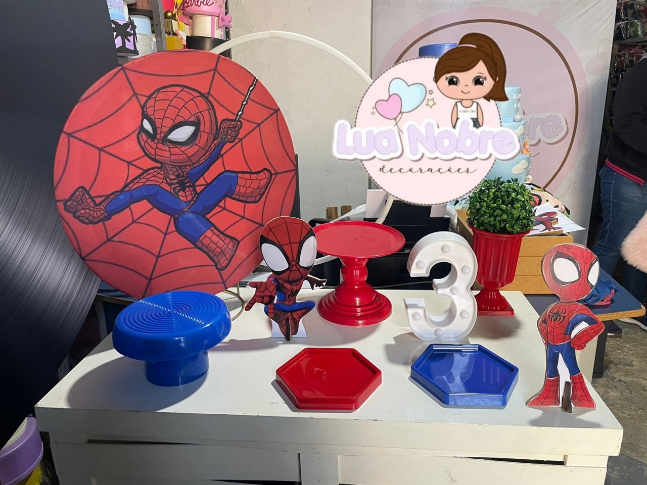 Homem Aranha - Festa Na Mesa - Lua Nobre Decorações