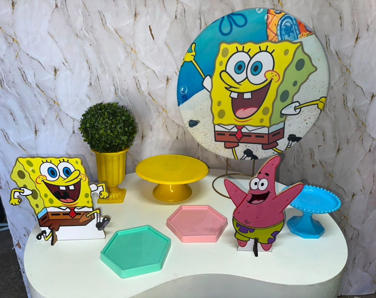 Bob Esponja - Festa Na Mesa - Lua Nobre Decorações