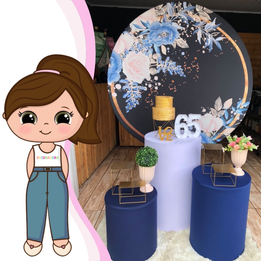 Floral Azul - Lua Nobre Decorações