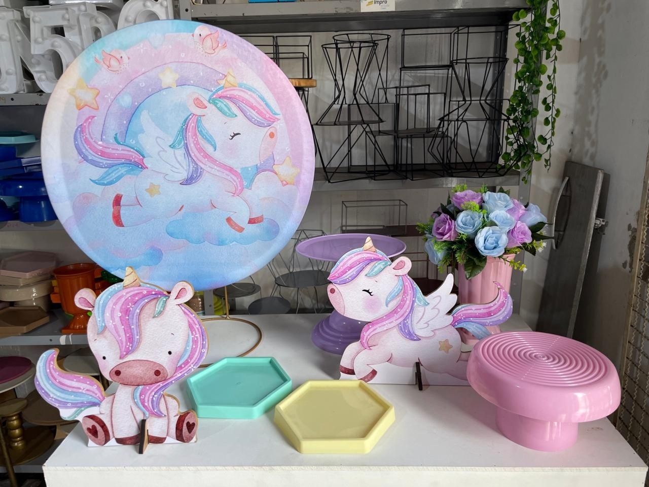 Unicórnio - Festa Na Mesa - Lua Nobre Decorações