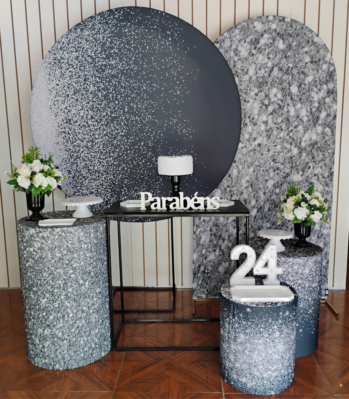 Glitter Preto E Prata * Kit Diamante Adulto - LupitoDecoraçõespegueemonte
