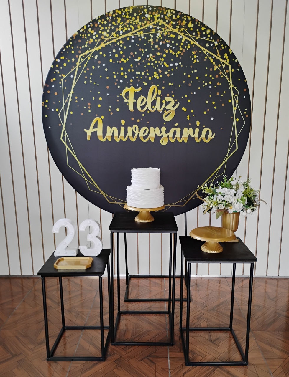 Feliz Aniversario * Kit Mesas - LupitoDecoraçõespegueemonte