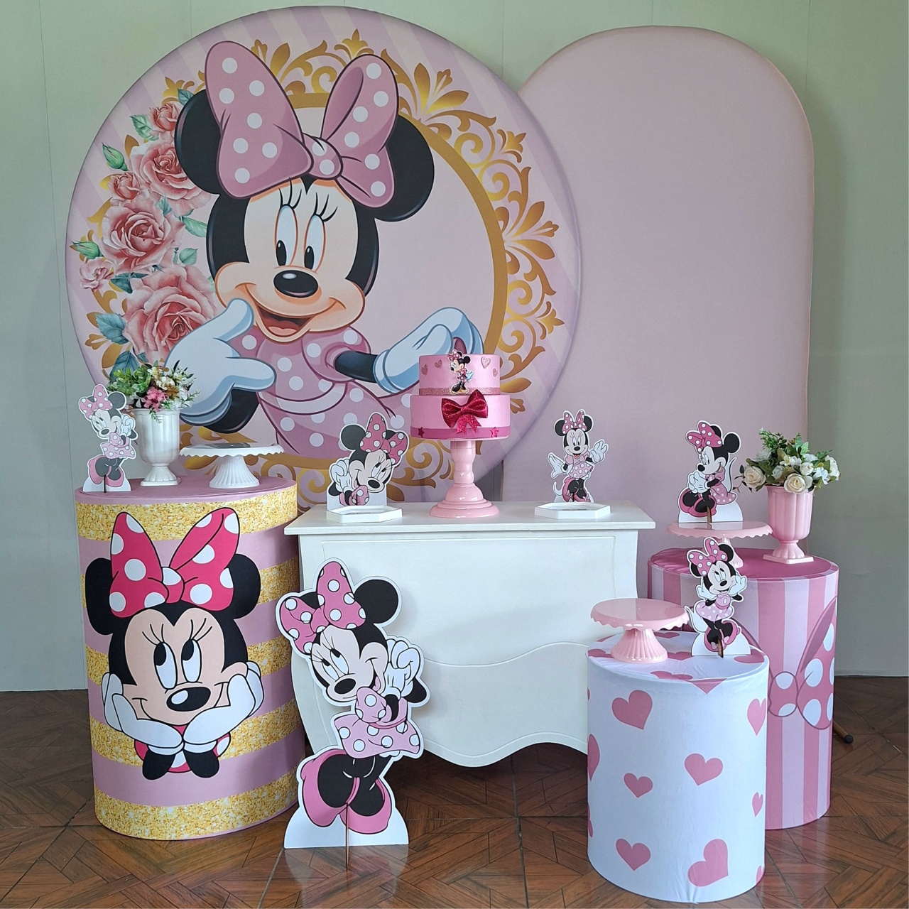 Minnie Rosa * Kit Diamante - LupitoDecoraçõespegueemonte