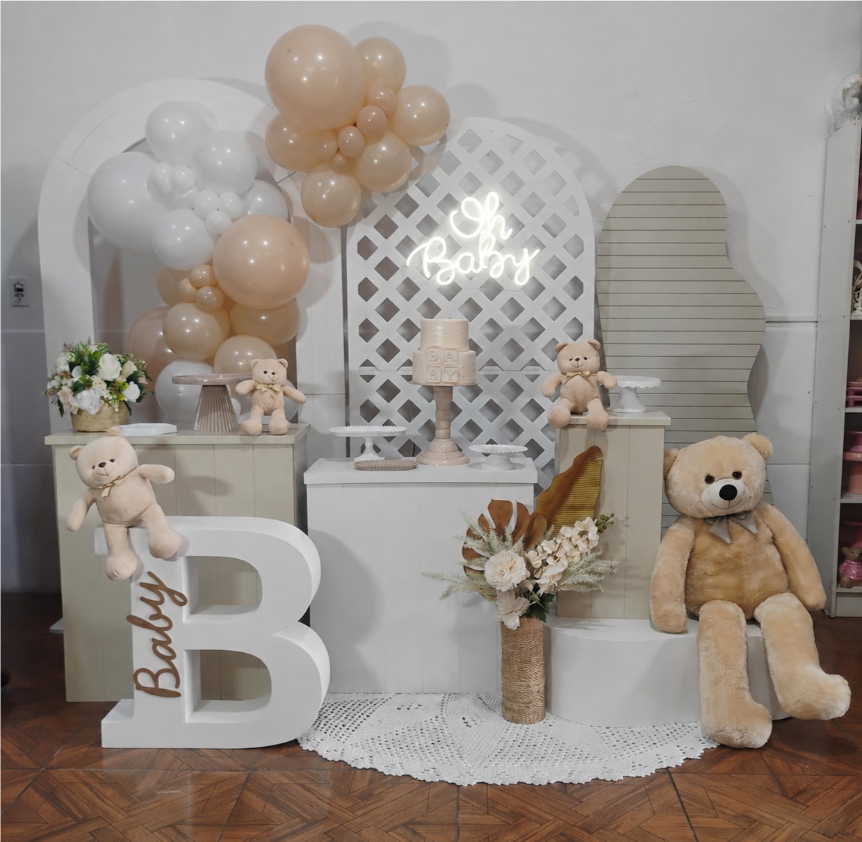 Kit Led Com Balões Baby Revelação - LupitoDecoraçõespegueemonte