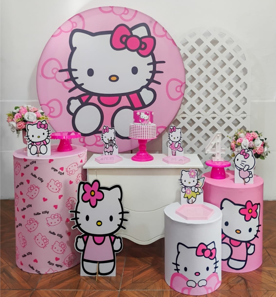 Hello Kity Rosinha * Kit Diamante - LupitoDecoraçõespegueemonte