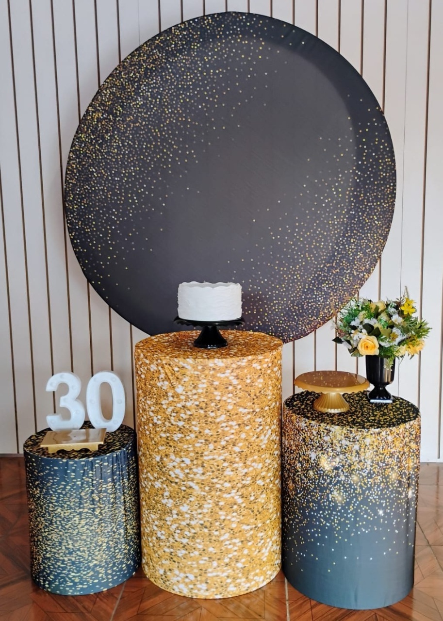 Glitter Preto E Dourado * Kit Bronze - LupitoDecoraçõespegueemonte