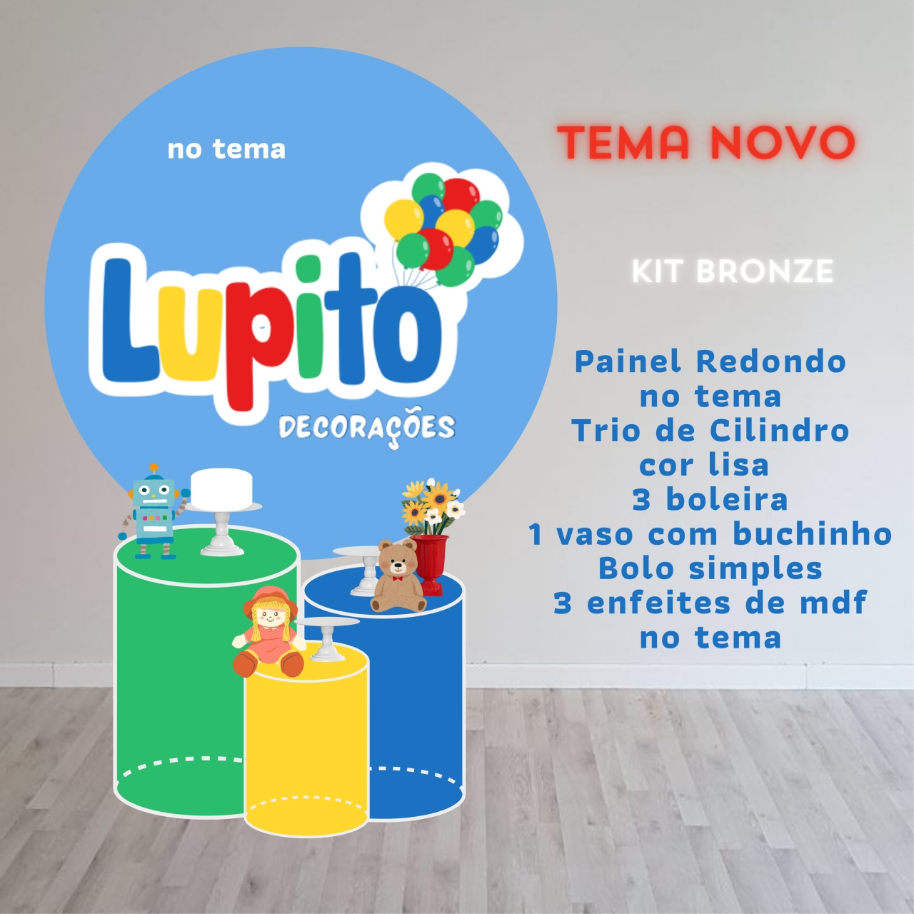 Z Kit 1 Bronze Tema Novo - LupitoDecoraçõespegueemonte