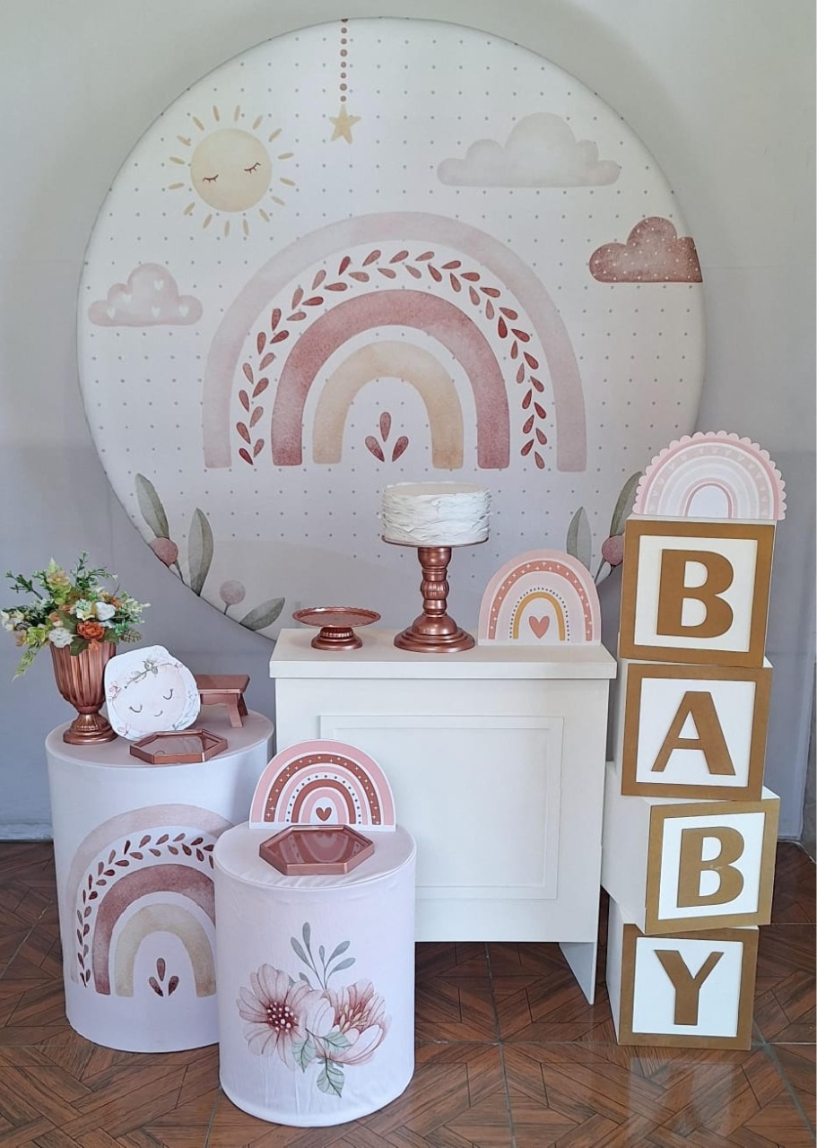 Arco Iris Boho * Kit Baby Plus - LupitoDecoraçõespegueemonte