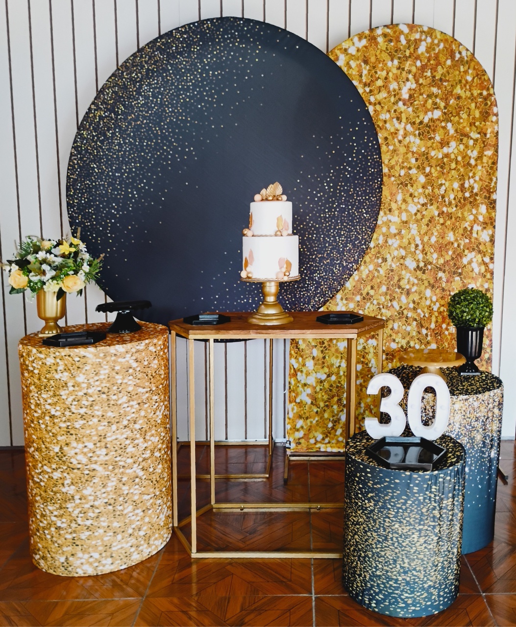 Glitter Preto E Dourado * Kit Diamante Adulto - LupitoDecoraçõespegueemonte