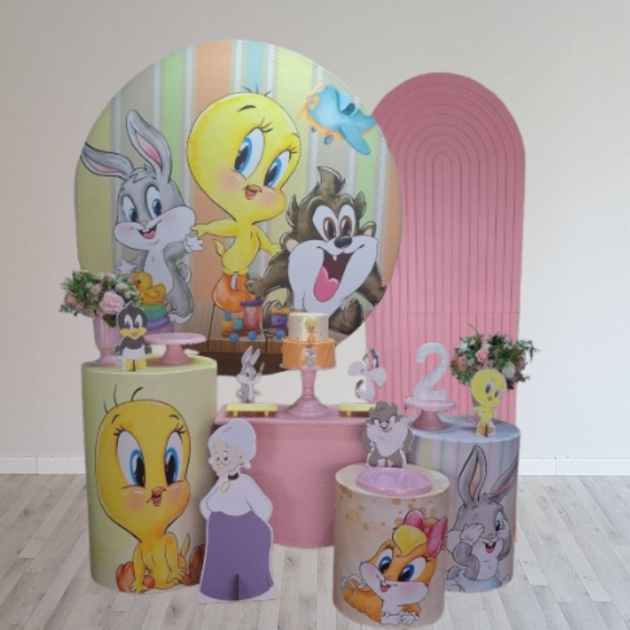 Looney Tunes * Kit Diamante Rosa - LupitoDecoraçõespegueemonte