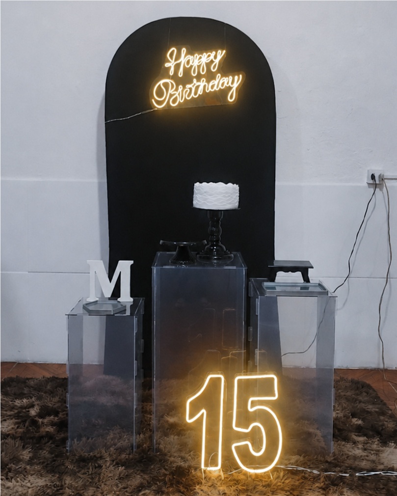 Happy Birthday Preto * Kit Led - LupitoDecoraçõespegueemonte