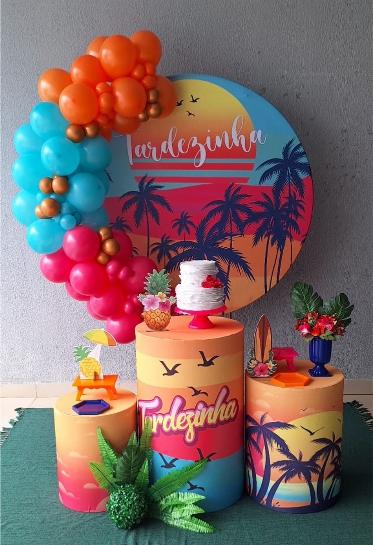 Tardezinha * Kit Com Balão 1,60 - LupitoDecoraçõespegueemonte