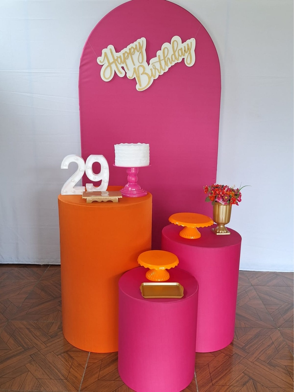 Adulto / Kit Romano Pink E Laranja - LupitoDecoraçõespegueemonte