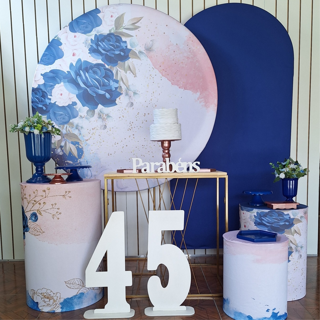 Floral Rosa Azul * Kit Diamante - LupitoDecoraçõespegueemonte