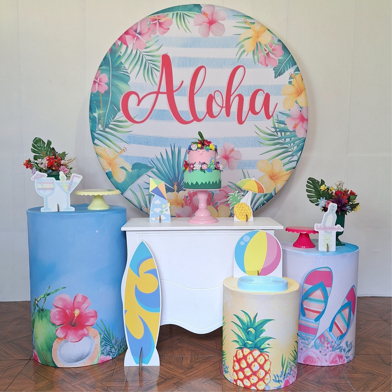 Aloha * Kit Prata - LupitoDecoraçõespegueemonte