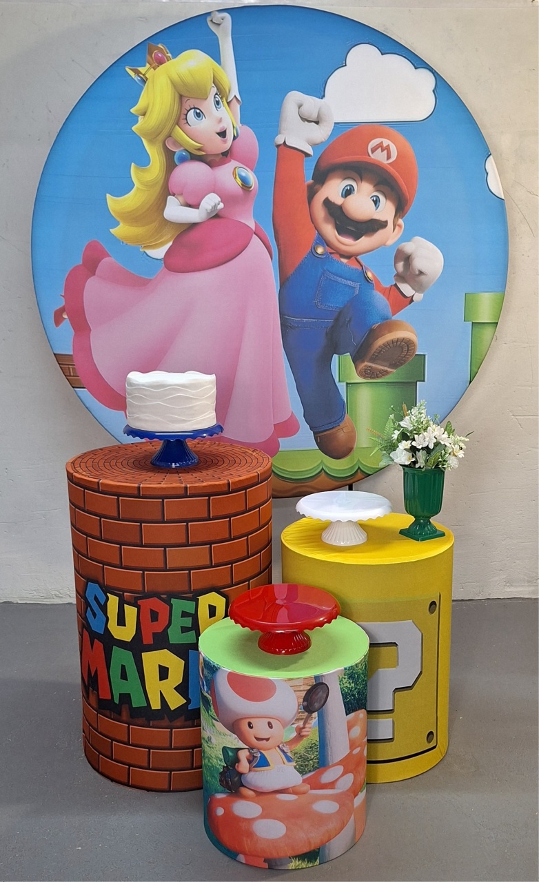 Mario E Peach * Kit Bronze - LupitoDecoraçõespegueemonte