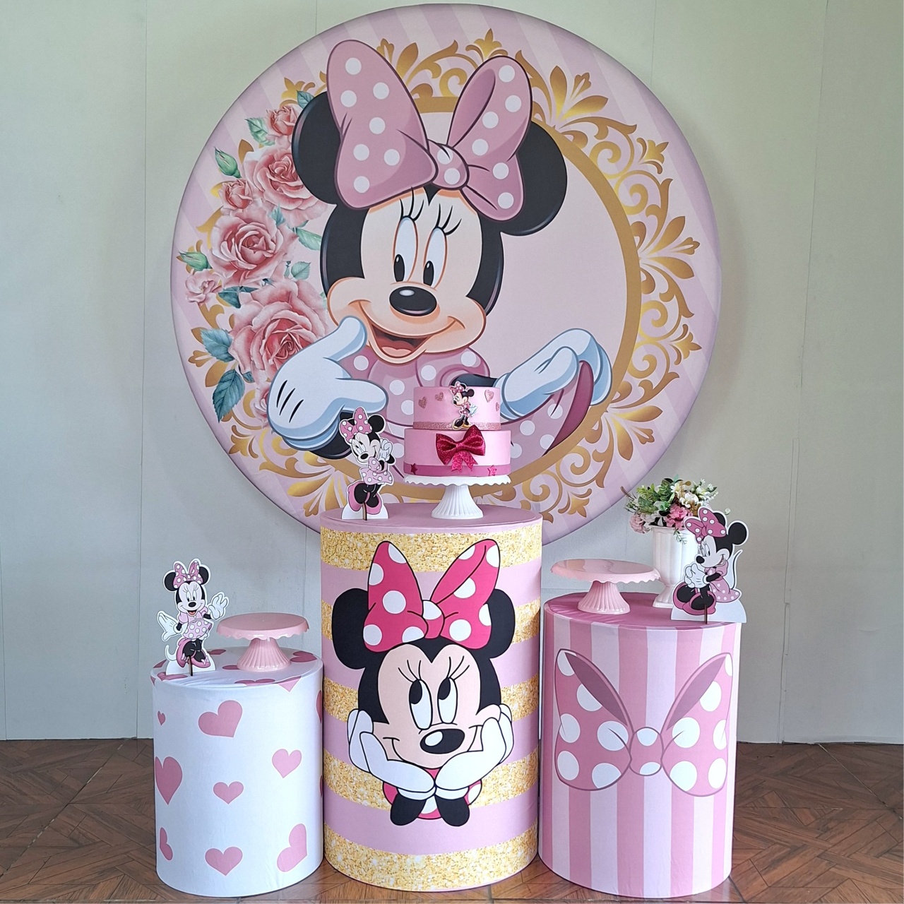 Minnie Rosa * Kit Bronze - LupitoDecoraçõespegueemonte