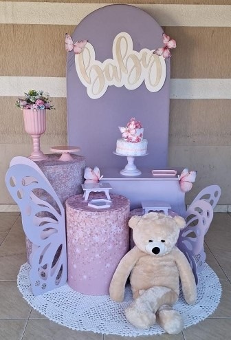 03 Kit Ursão Composição Borboleta - LupitoDecoraçõespegueemonte