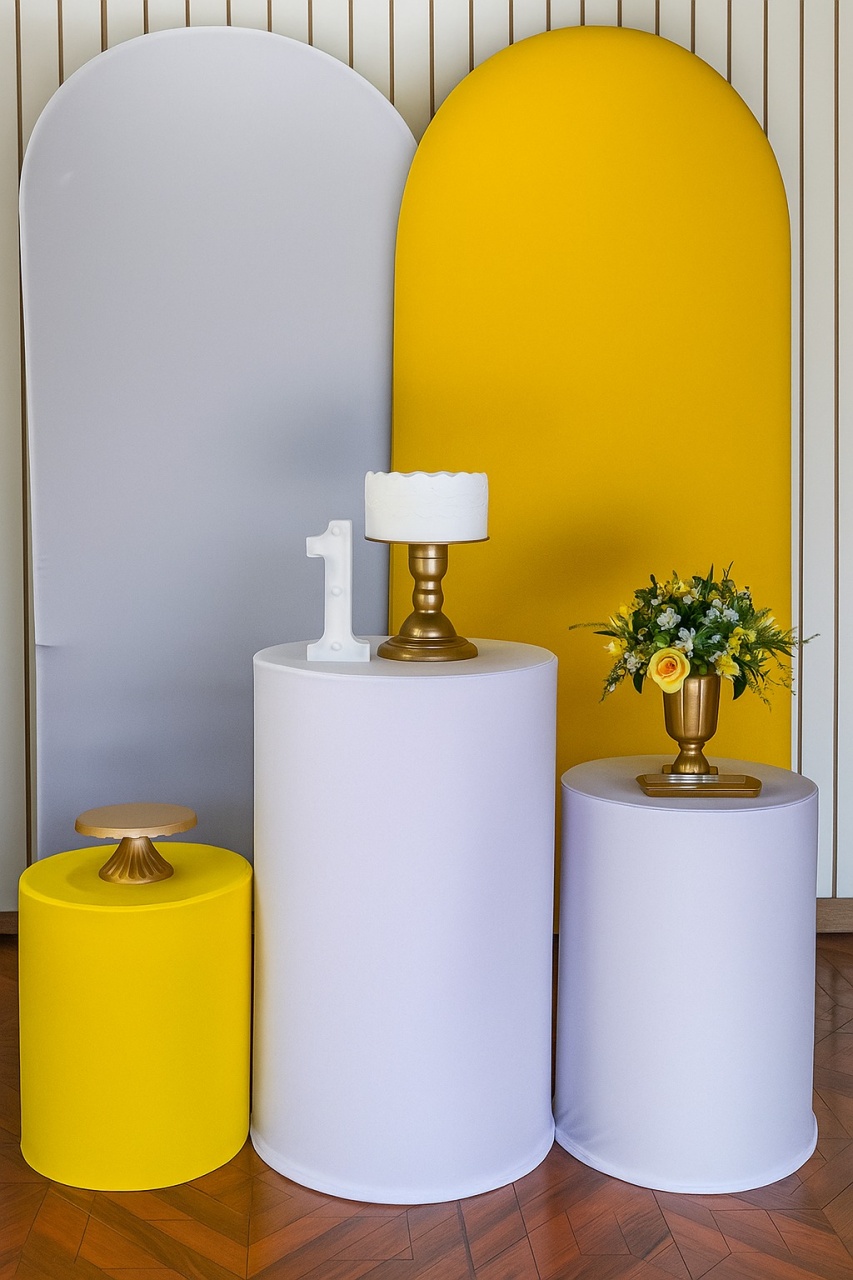 Adulto Kit Duplo Amarelo  Com Placa - LupitoDecoraçõespegueemonte