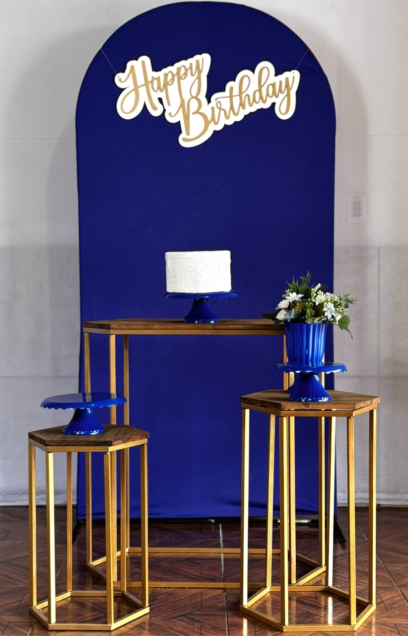 Adulto Azul Royal * Kit Hexagonal - LupitoDecoraçõespegueemonte