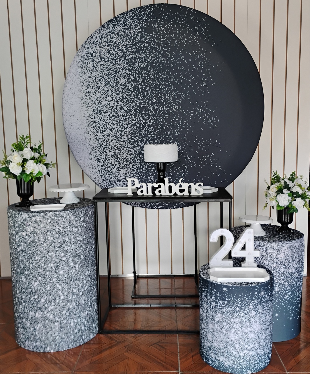 Glitter Preto E Prata * Kit Prata - LupitoDecoraçõespegueemonte