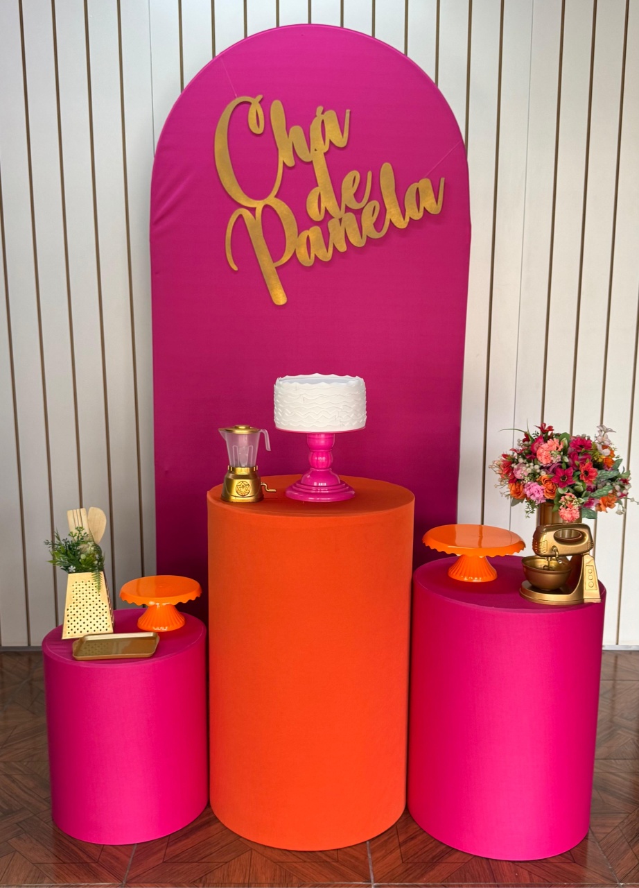 Chá de Panela * Kit Romano Pink Com Laranja - LupitoDecoraçõespegueemonte