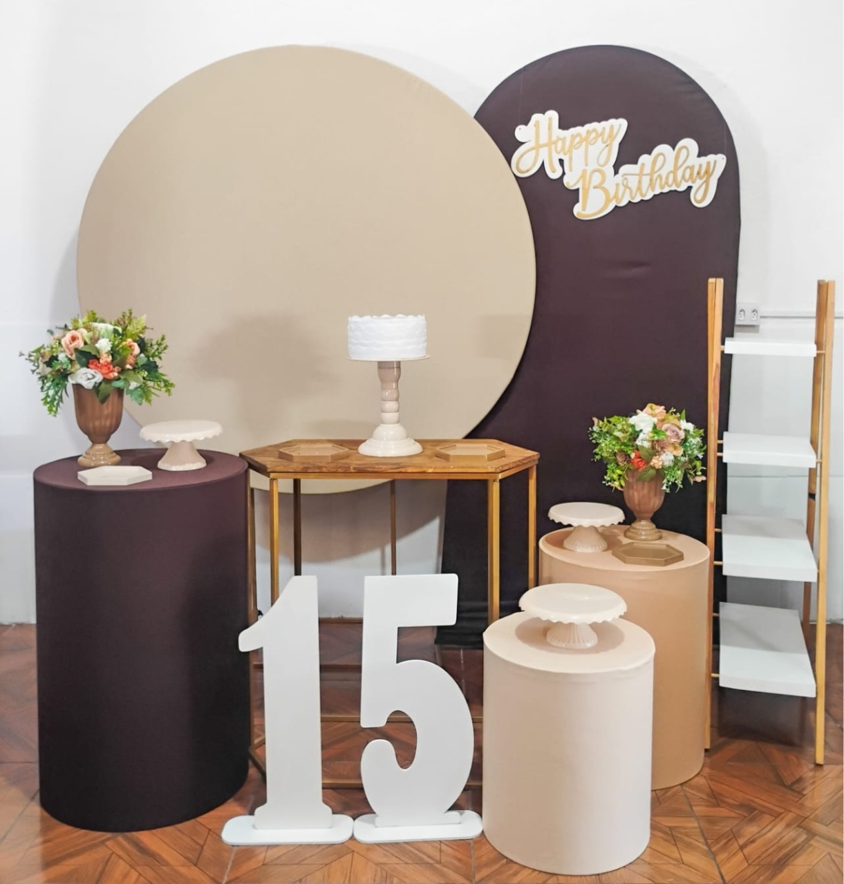 15 Anos * Kit Marrom E Bege - LupitoDecoraçõespegueemonte