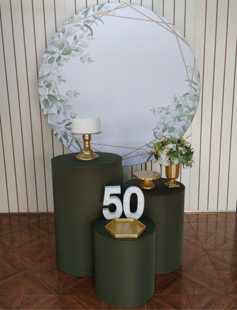 Floral Branco E Verde * Kit Bronze - LupitoDecoraçõespegueemonte