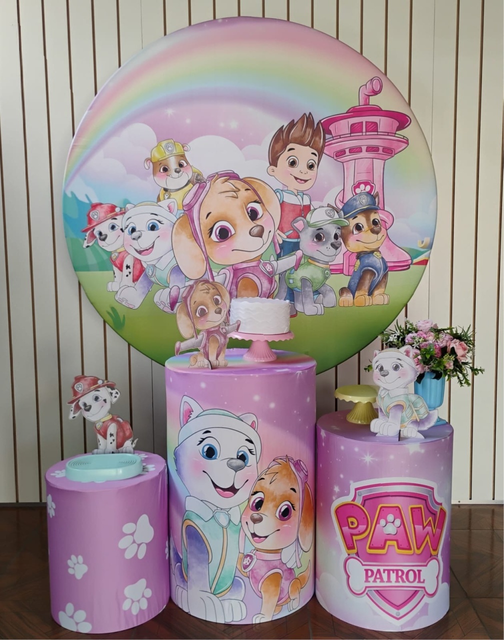 Patrulha Canina Rosa * Kit Bronze - LupitoDecoraçõespegueemonte