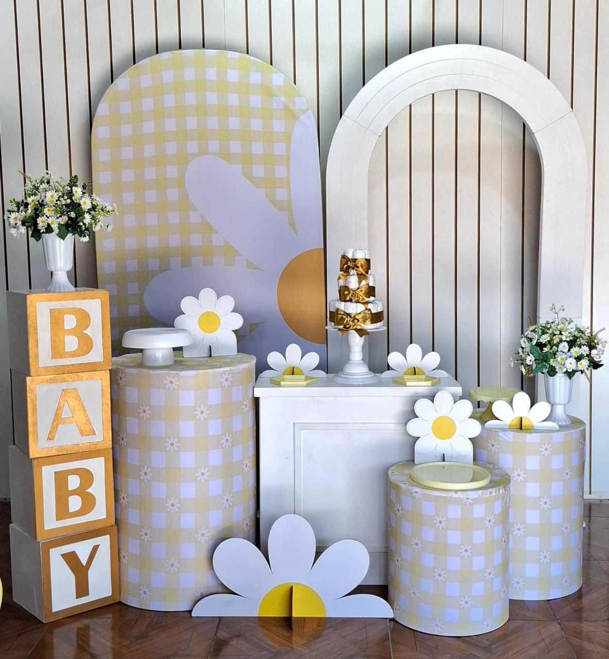 Margarida Xadrez Baby - LupitoDecoraçõespegueemonte