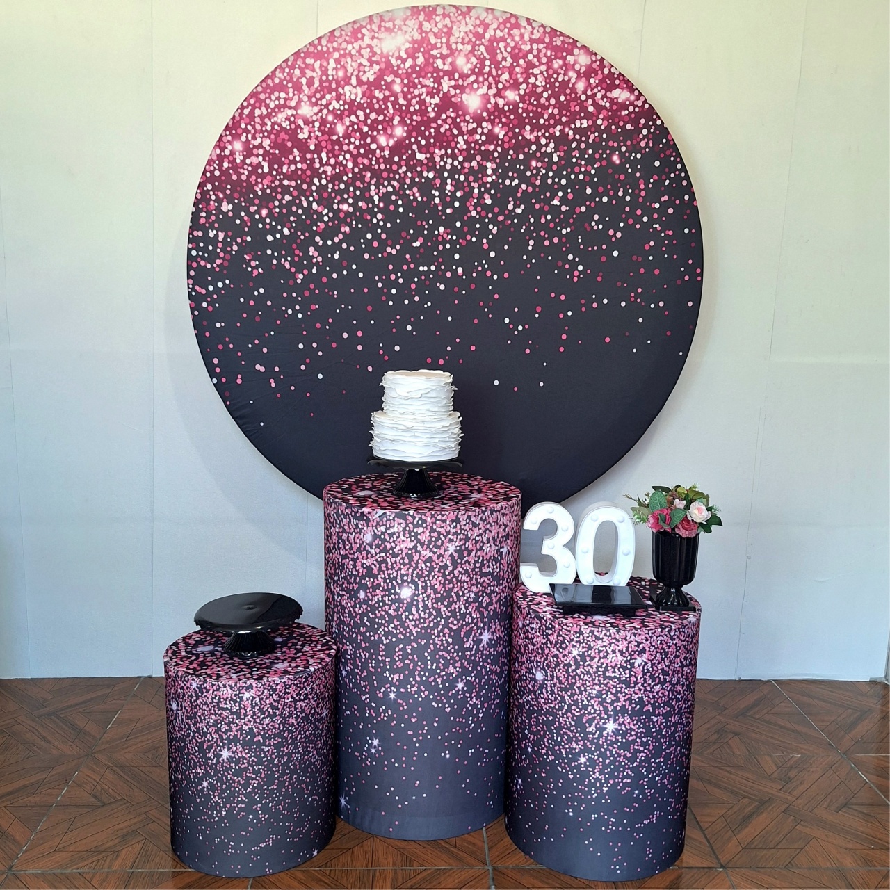 Glitter Rosa E Preto * Kit Bronze - LupitoDecoraçõespegueemonte