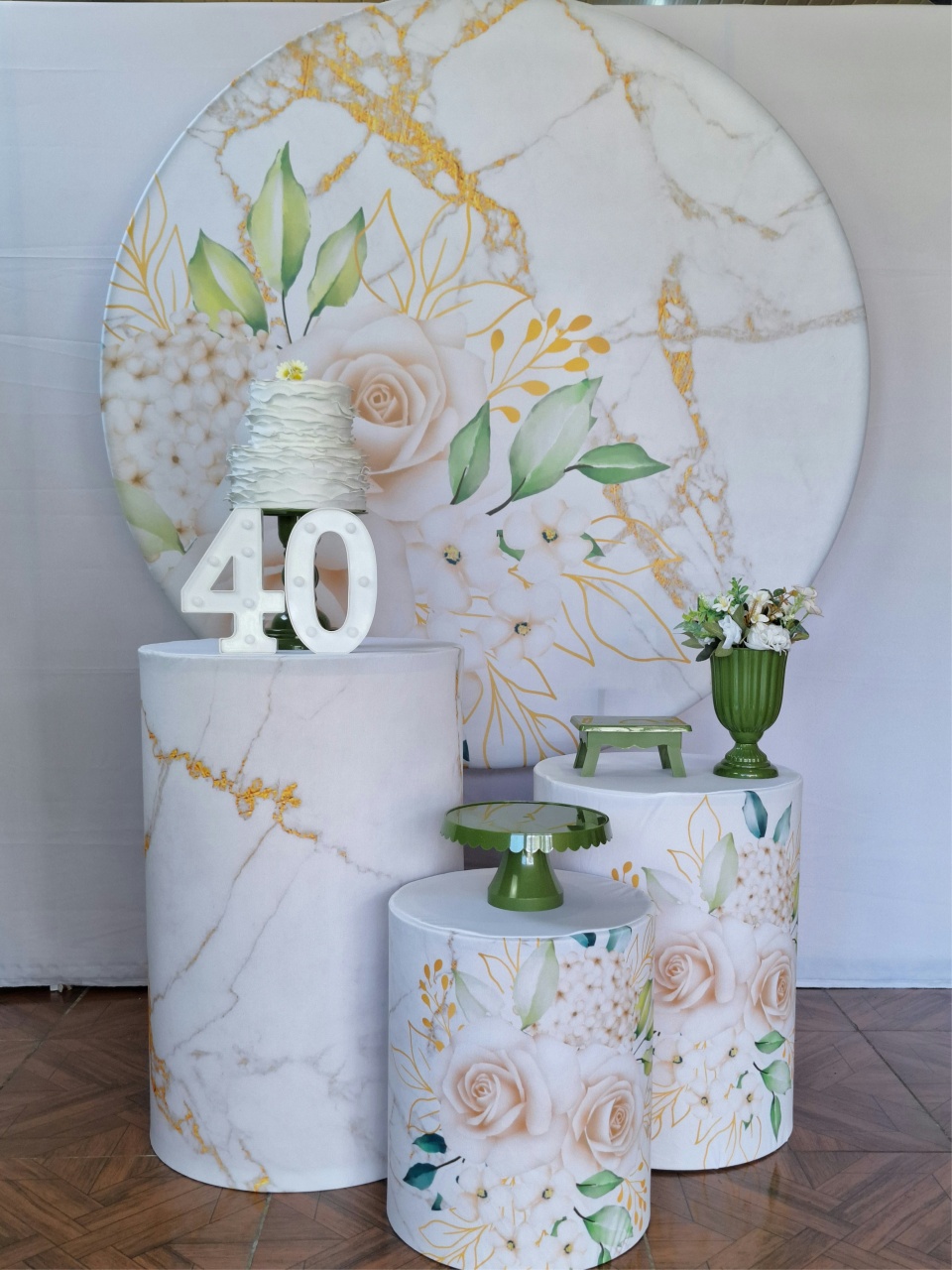 Floral Branco * Kit Bronze - LupitoDecoraçõespegueemonte