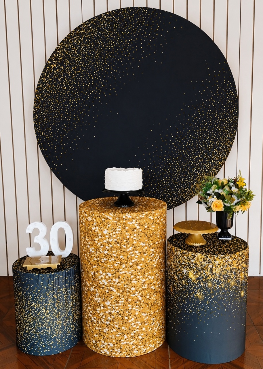 Glitter Preto E Dourado * Kit Bronze - LupitoDecoraçõespegueemonte