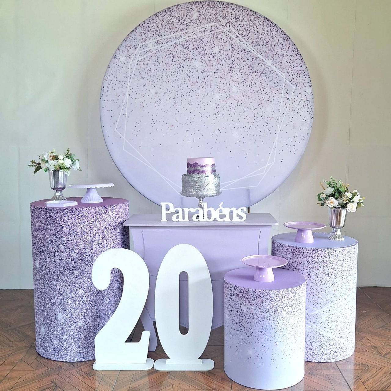 Glitter Lilás * Kit Prata - LupitoDecoraçõespegueemonte