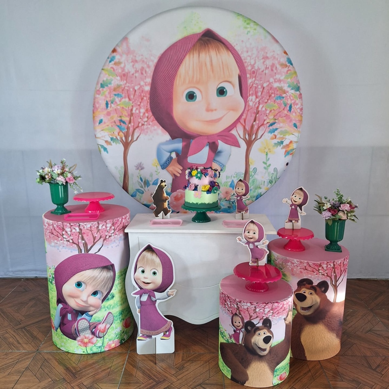 Masha E O Urso * Kit Prata - LupitoDecoraçõespegueemonte