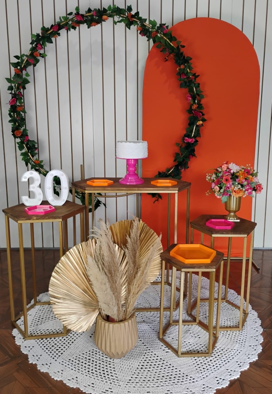 Arranjo Floral Laranja - Kit Composição - LupitoDecoraçõespegueemonte
