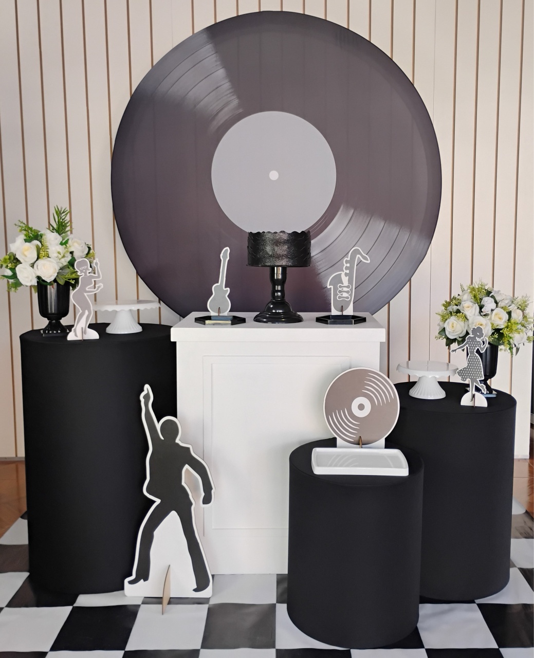 Disco Musica - Anos 60 * Kit Prata - LupitoDecoraçõespegueemonte