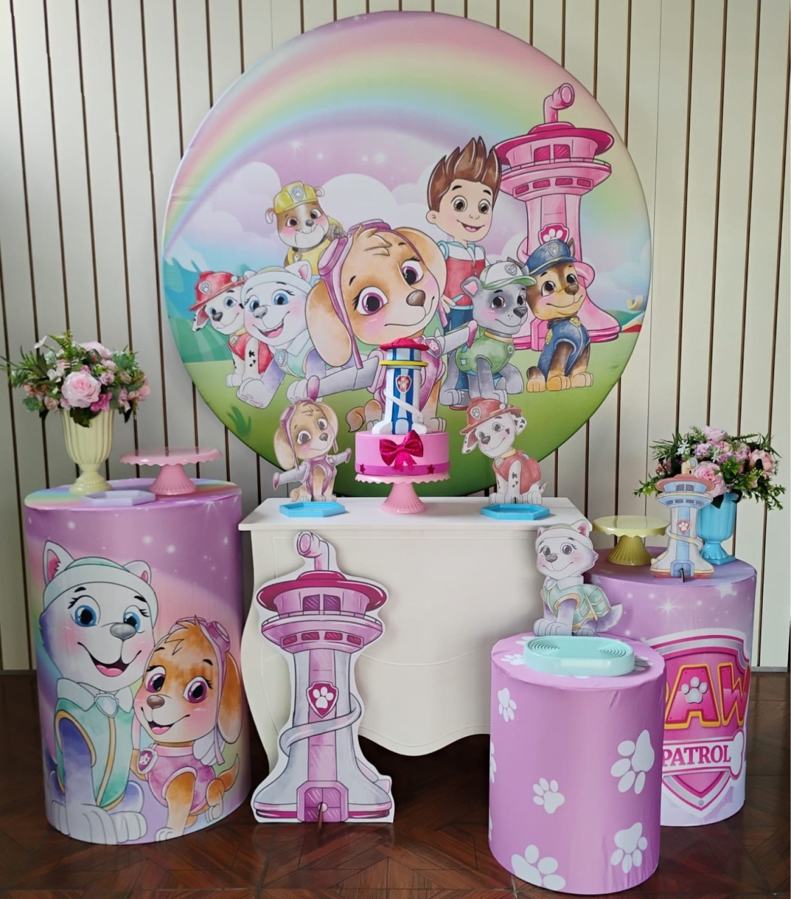 Patrulha Canina Rosa * Kit Prata - LupitoDecoraçõespegueemonte