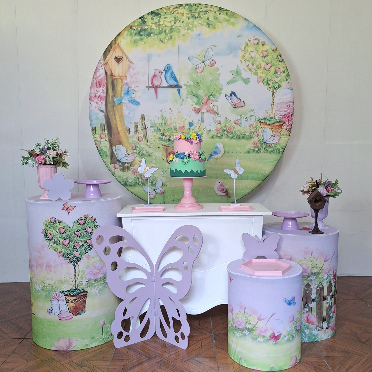 Jardim * Kit Prata  - LupitoDecoraçõespegueemonte