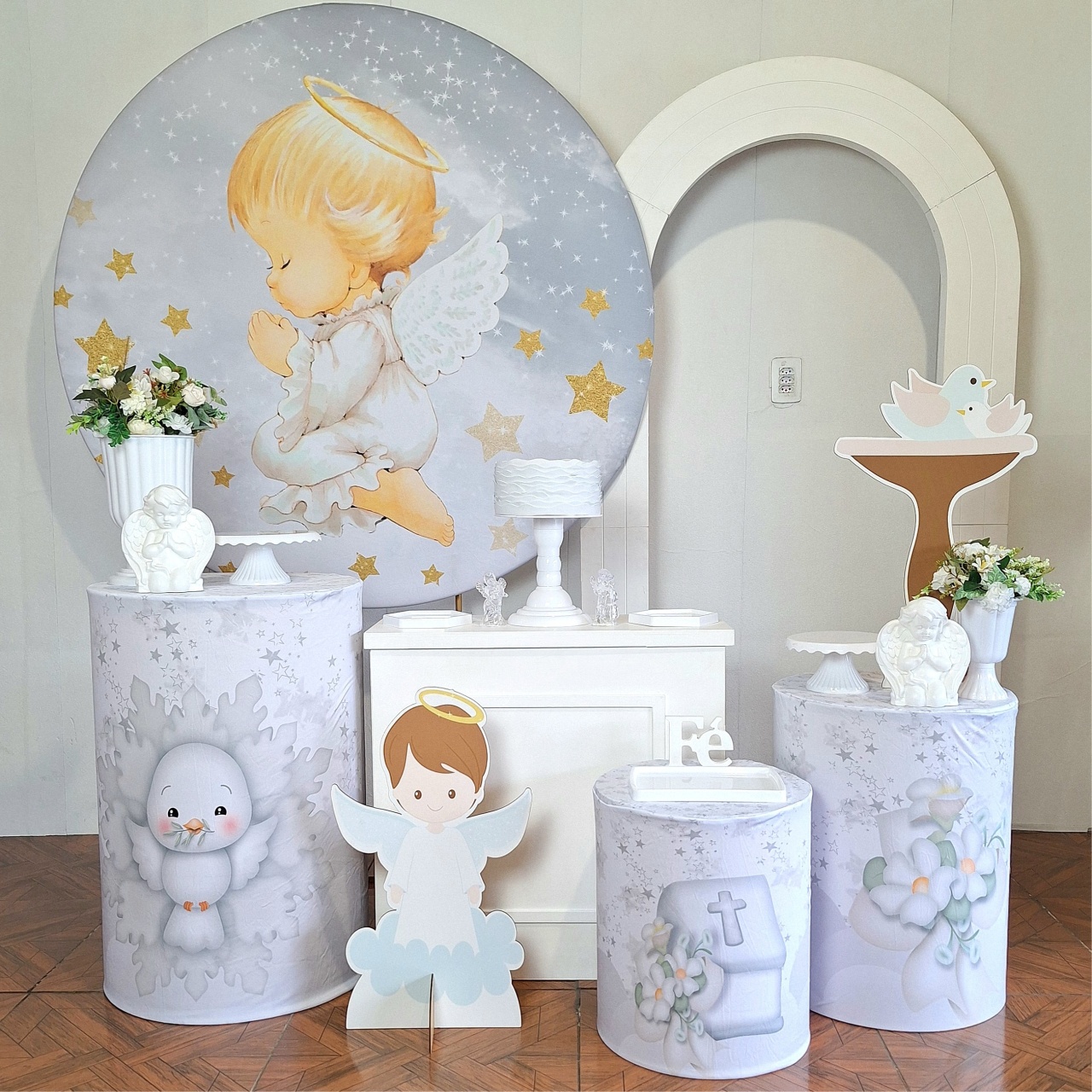 Batizado Anjinho * Kit Diamante - LupitoDecoraçõespegueemonte