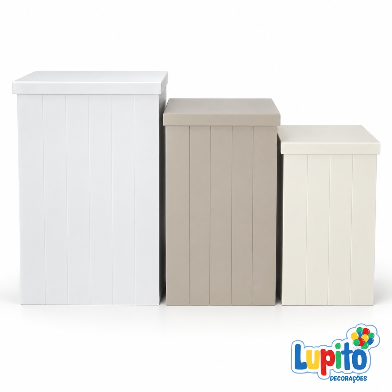 Trio Mesa Frisada M Tons Neutros - LupitoDecoraçõespegueemonte