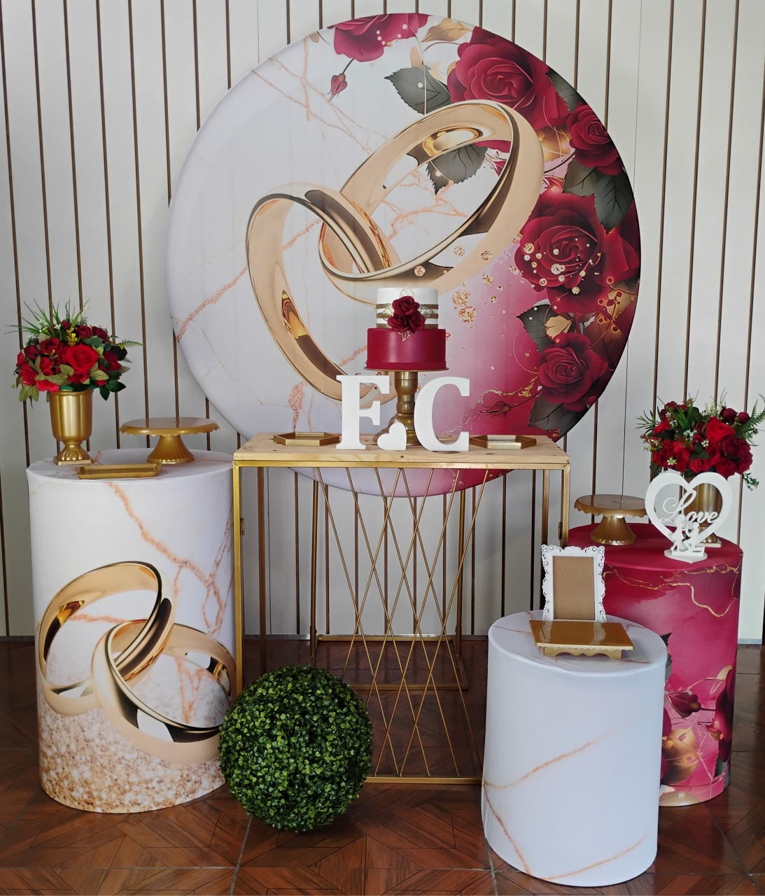 Kit Prata Aliança Rosas - LupitoDecoraçõespegueemonte