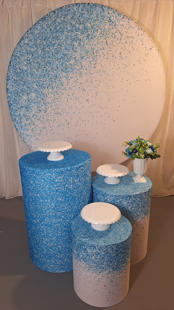 Glitter Azul E Branco * Kit Base - LupitoDecoraçõespegueemonte