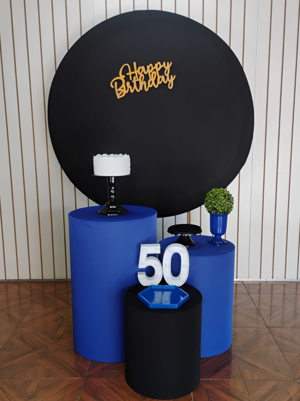 Preto E Azul * Kit Bronze + Placa - LupitoDecoraçõespegueemonte