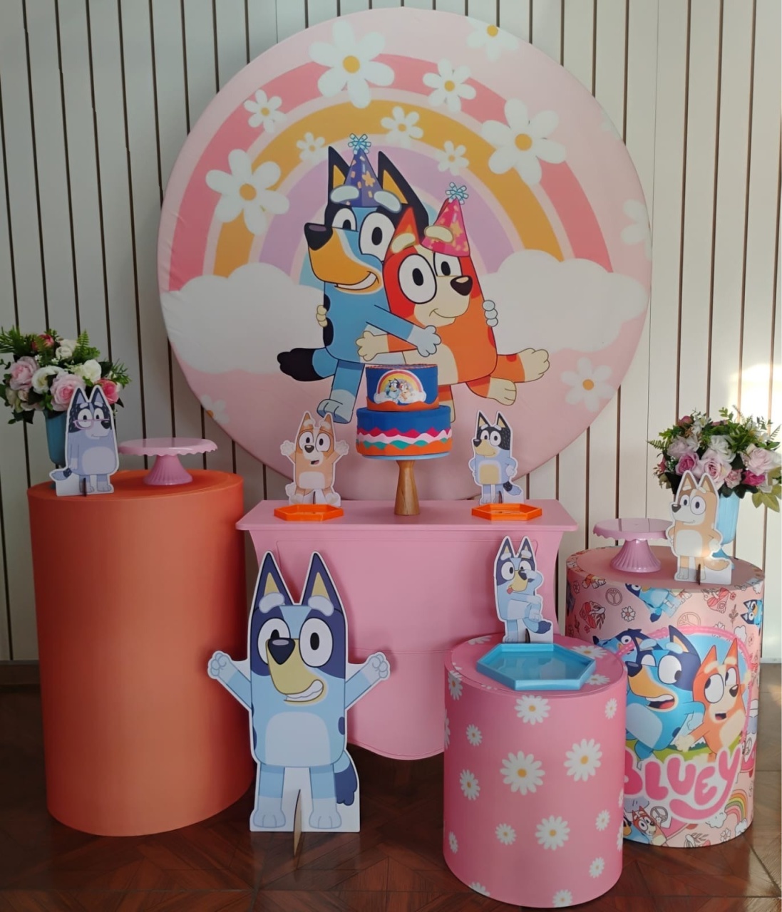 Bluey Rosa * Kit Prata - LupitoDecoraçõespegueemonte