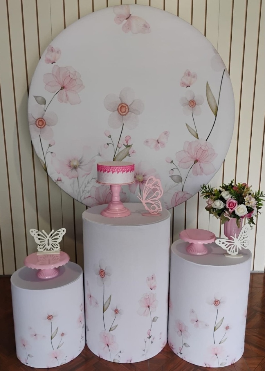 Jardim Borboleta Rosa * Kit Bronze - LupitoDecoraçõespegueemonte