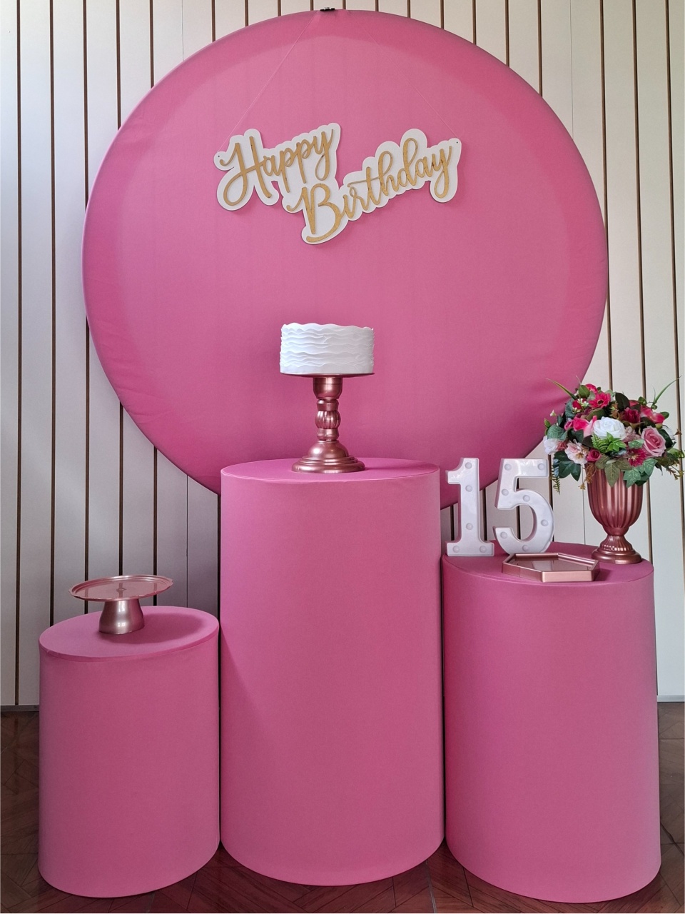 Adulto Kit Redondo Rosa - LupitoDecoraçõespegueemonte