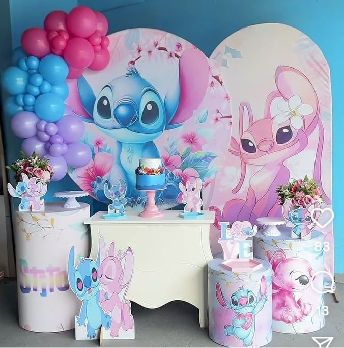 Stitch * Kit Diamante Com Balão - LupitoDecoraçõespegueemonte