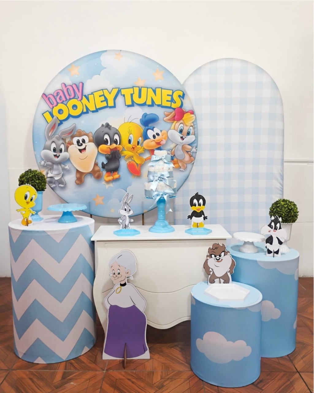 Looney Tunes Azul * Kit Diamante - LupitoDecoraçõespegueemonte