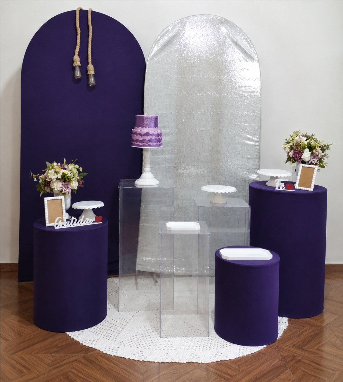 Prata E Roxo - LupitoDecoraçõespegueemonte